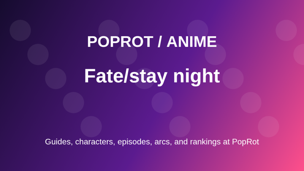 Fate/Stay Night Characters artwork